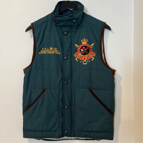 Polo Ralph Lauren Other - Vintage Polo Ralph Lauren Bleecker Vest Men’s Small Green Hunter Jumper Logo